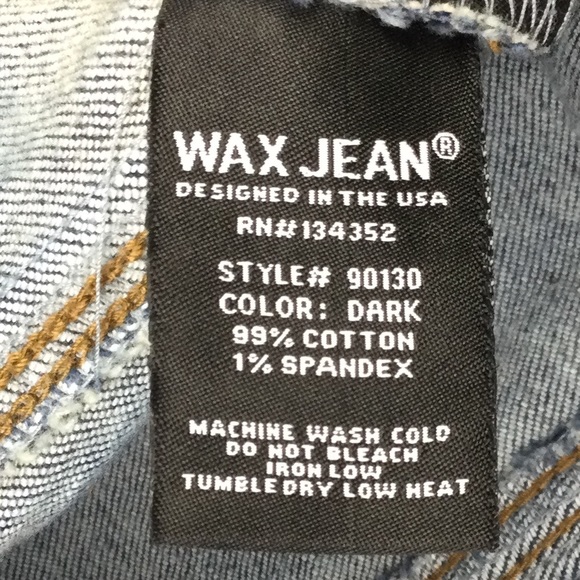 Wax Jean Butt I Love You Distressed Ripped Skinny Stretch Jeans Blue Juniors 11 - Picture 9 of 10